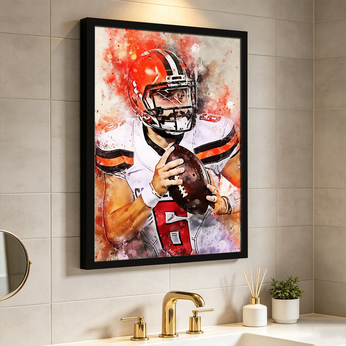 Baker Mayfield Celebrity Sports Art Poster School Dining Room Decoration 12 Canvas Wall Art Poster Decor Gift