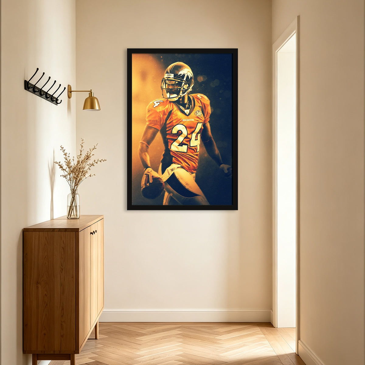 Champ Bailey Art Sports Decorative Poster School Dormitory 2 Canvas Wall Art Poster Decor Gift