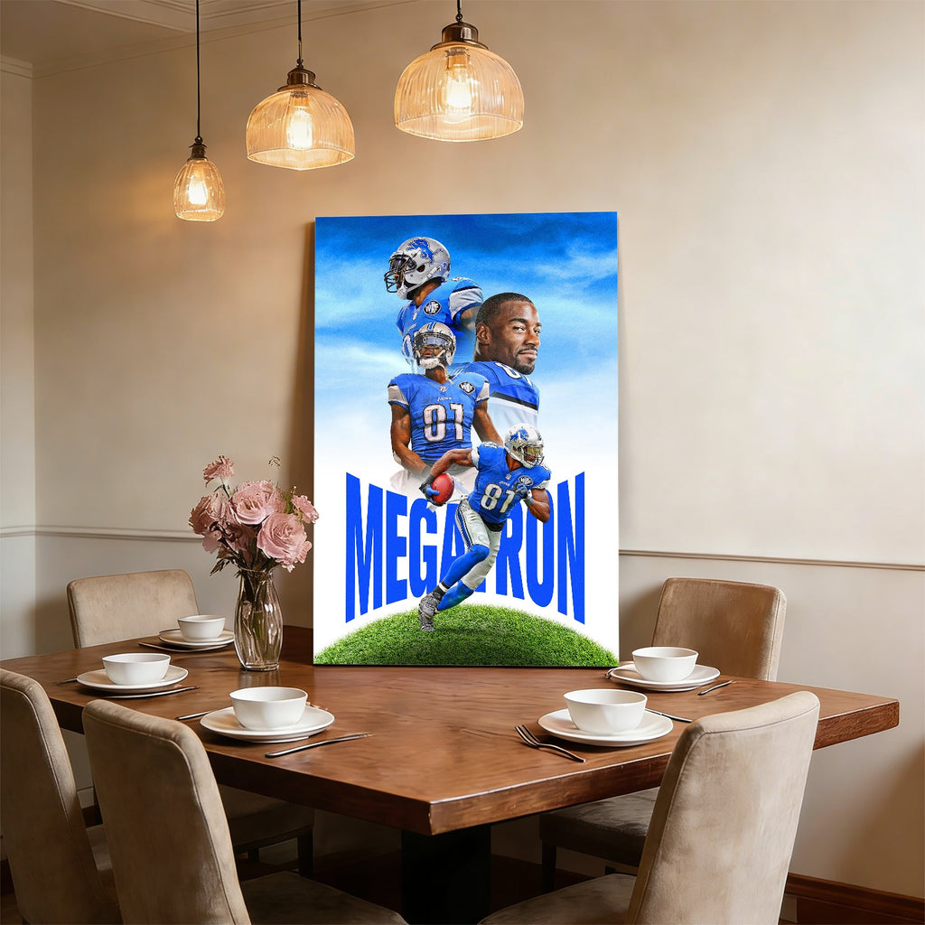 Calvin Johnson Celebrity Sports Art Poster School Dining Room Decoration 6 Canvas Wall Art Poster Decor Gift