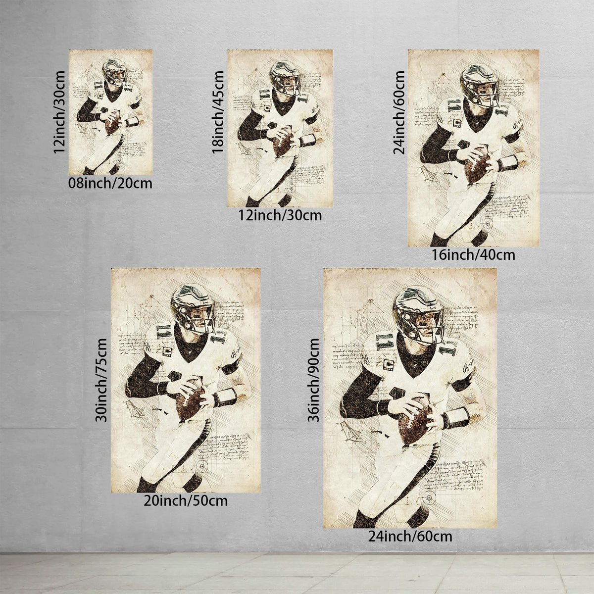 Carson Wentz Sports Celebrity Art Deco Poster 5 Canvas Wall Art Poster Decor Gift