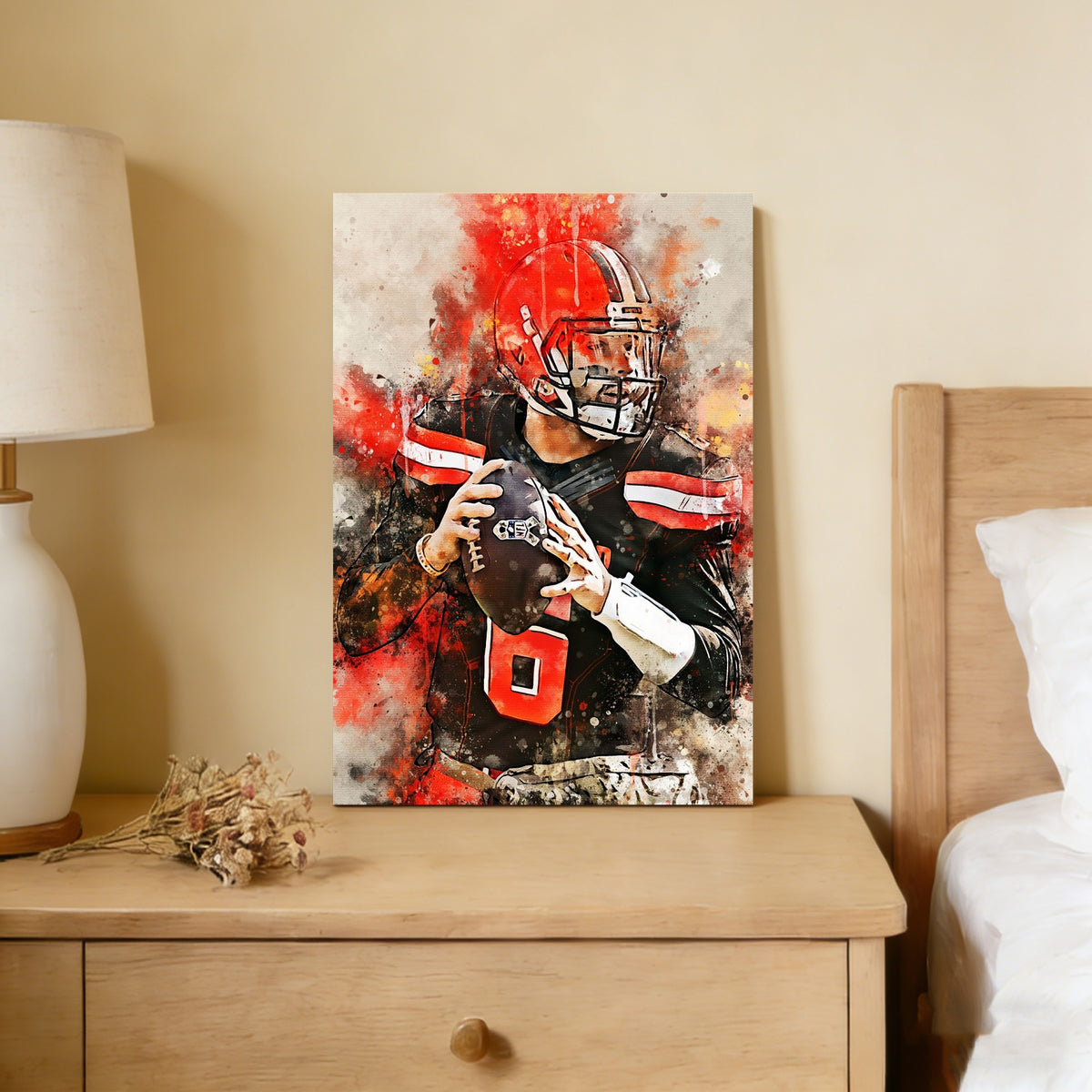 Baker Mayfield Celebrity Sports Art Poster School Dining Room Decoration 10 Canvas Wall Art Poster Decor Gift