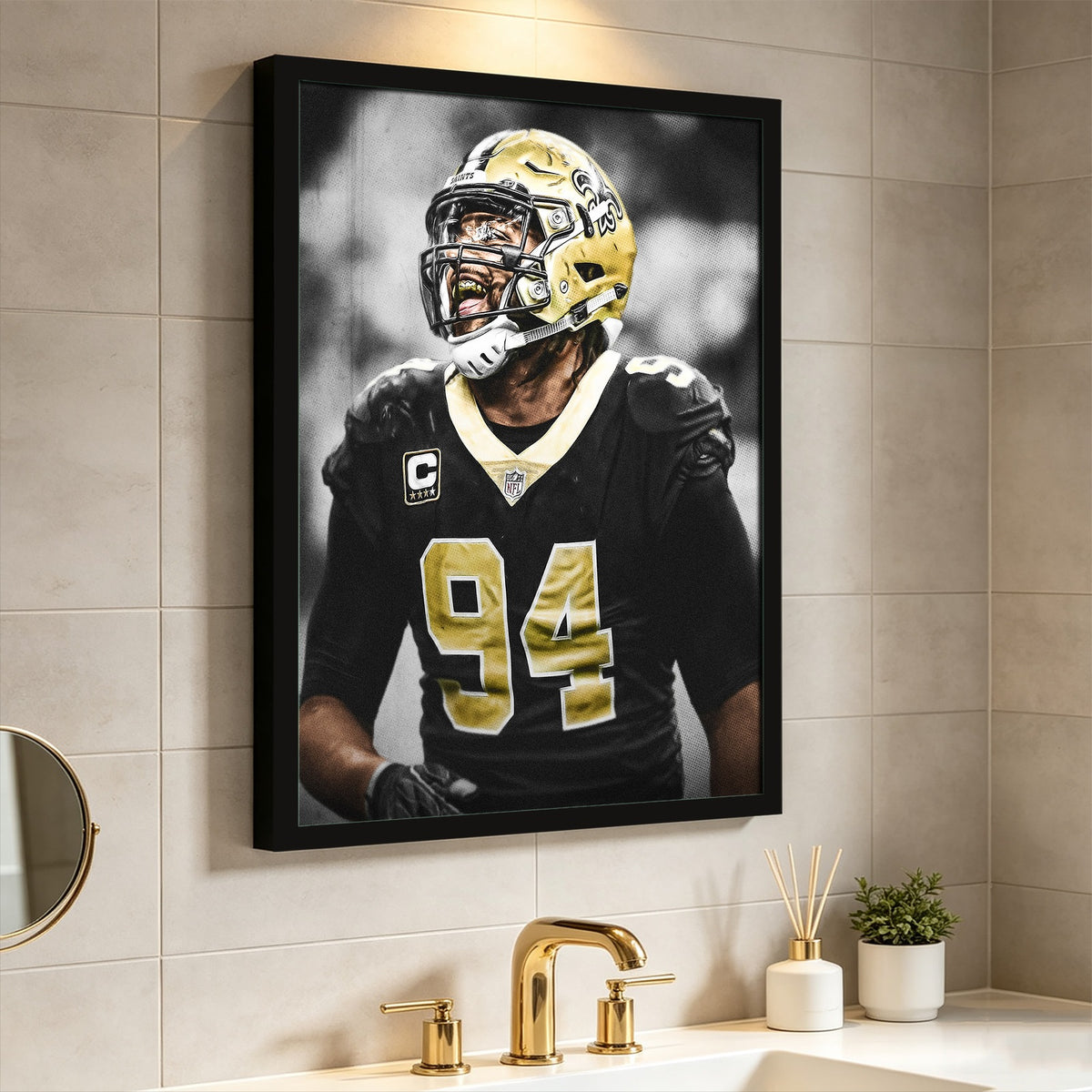 Cameron Jordan Celebrity Sports Art Poster School Dining Room Decoration 1 Canvas Wall Art Poster Decor Gift