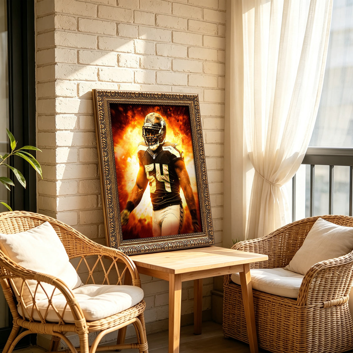Bobby Wagner Art Sports Decorative Poster School Dormitory 9 Canvas Wall Art Poster Decor Gift