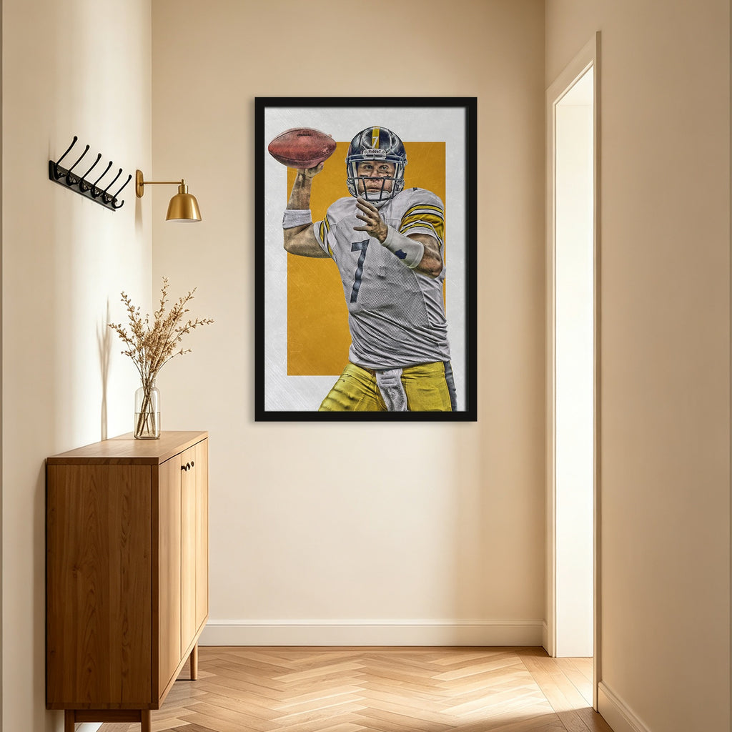 Ben Roethlisberger Sports Celebrity Art Deco Poster 1 Canvas Wall Art Poster Decor Gift