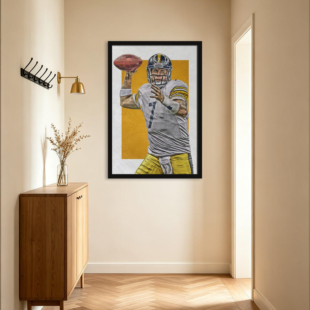 Ben Roethlisberger Sports Celebrity Art Deco Poster 1 Canvas Wall Art Poster Decor Gift