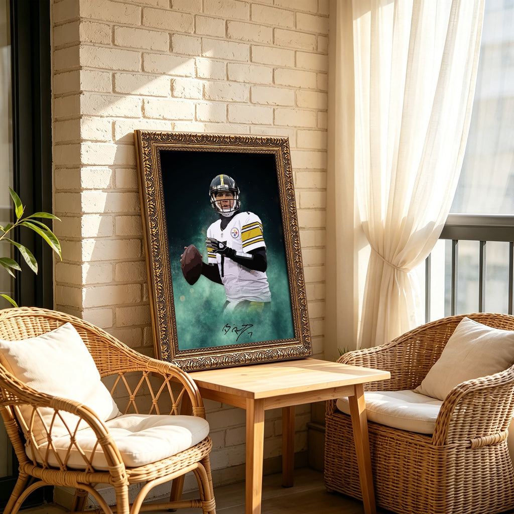 Ben Roethlisberger Celebrity Sports Art Poster School Dining Room Decoration 9 Canvas Wall Art Poster Decor Gift