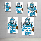 Christian McCaffrey Art Poster 1 Canvas Wall Art Poster Decor Gift