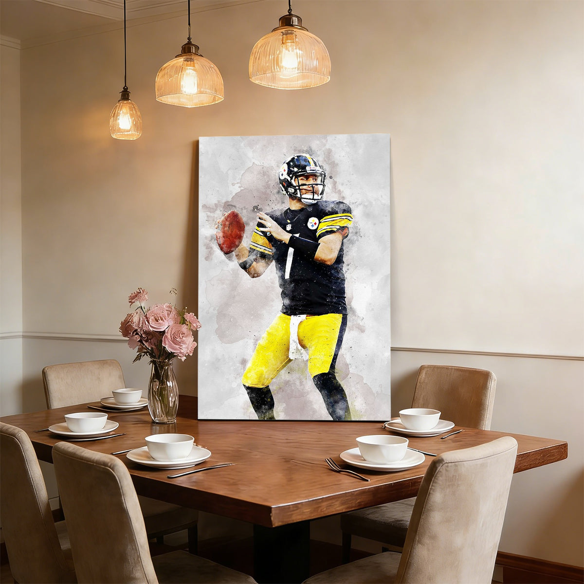 Ben Roethlisberger Celebrity Sports Art Poster School Dining Room Decoration 8 Canvas Wall Art Poster Decor Gift