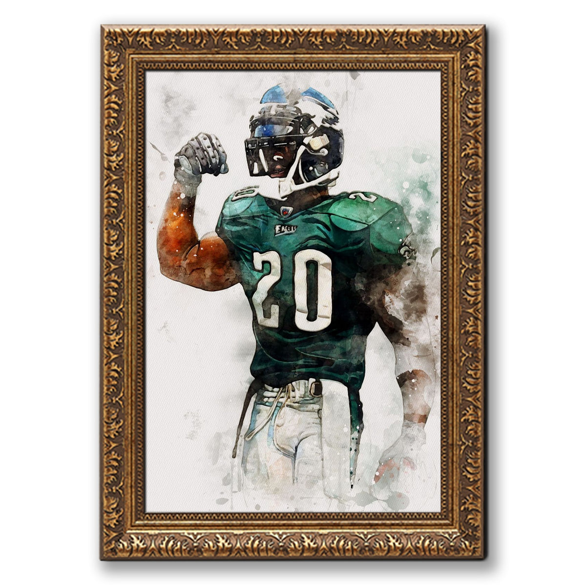 Brian Dawkins Art Poster 3 Canvas Wall Art Poster Decor Gift