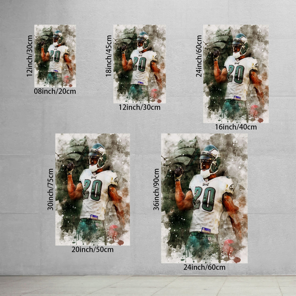 Brian Dawkins Art Poster 4 Canvas Wall Art Poster Decor Gift