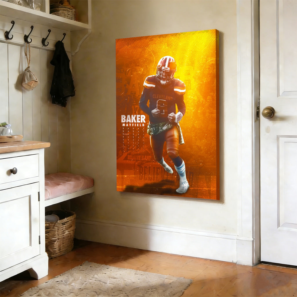 Baker Mayfield Sports Celebrity Art Deco Poster 8 Canvas Wall Art Poster Decor Gift