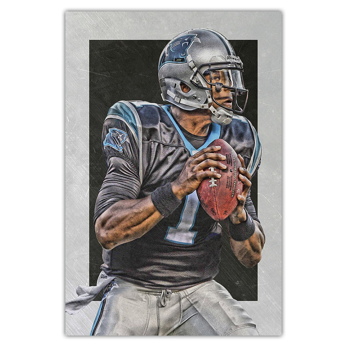 Cam Newton Sports Celebrity Art Deco Poster 6 Canvas Wall Art Poster Decor Gift