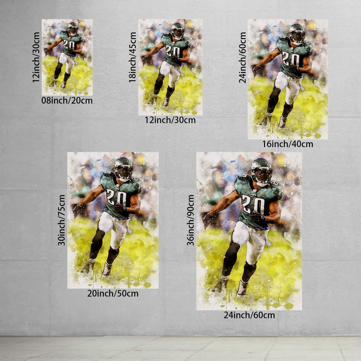 Brian Dawkins Art Poster 2 Canvas Wall Art Poster Decor Gift