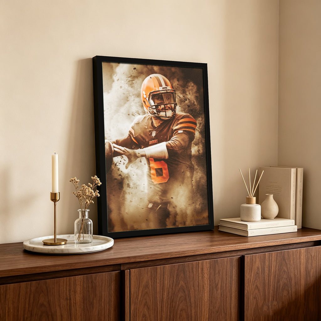 Baker Mayfield Art Sports Decorative Poster School Dormitory 3 Canvas Wall Art Poster Decor Gift
