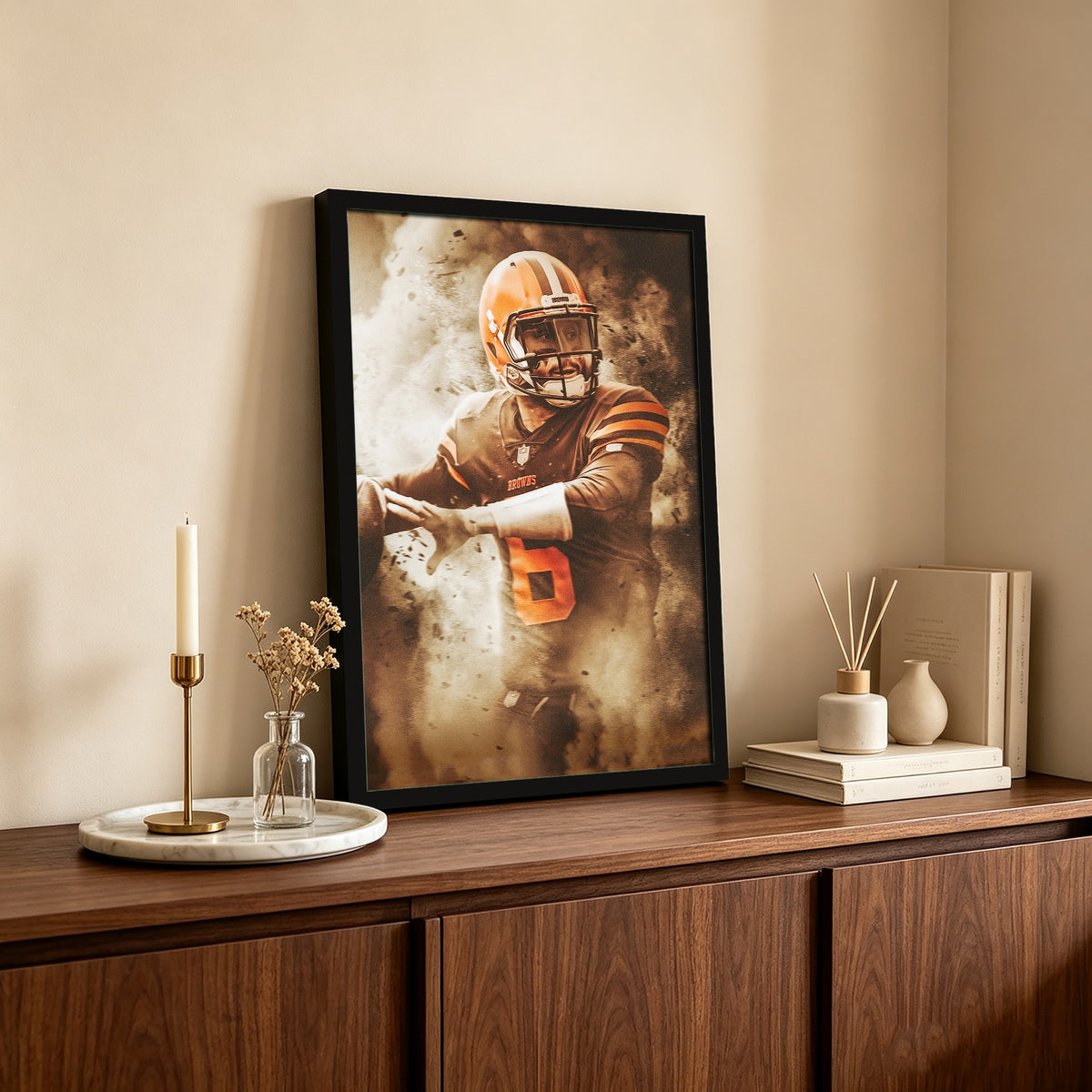 Baker Mayfield Art Sports Decorative Poster School Dormitory 3 Canvas Wall Art Poster Decor Gift