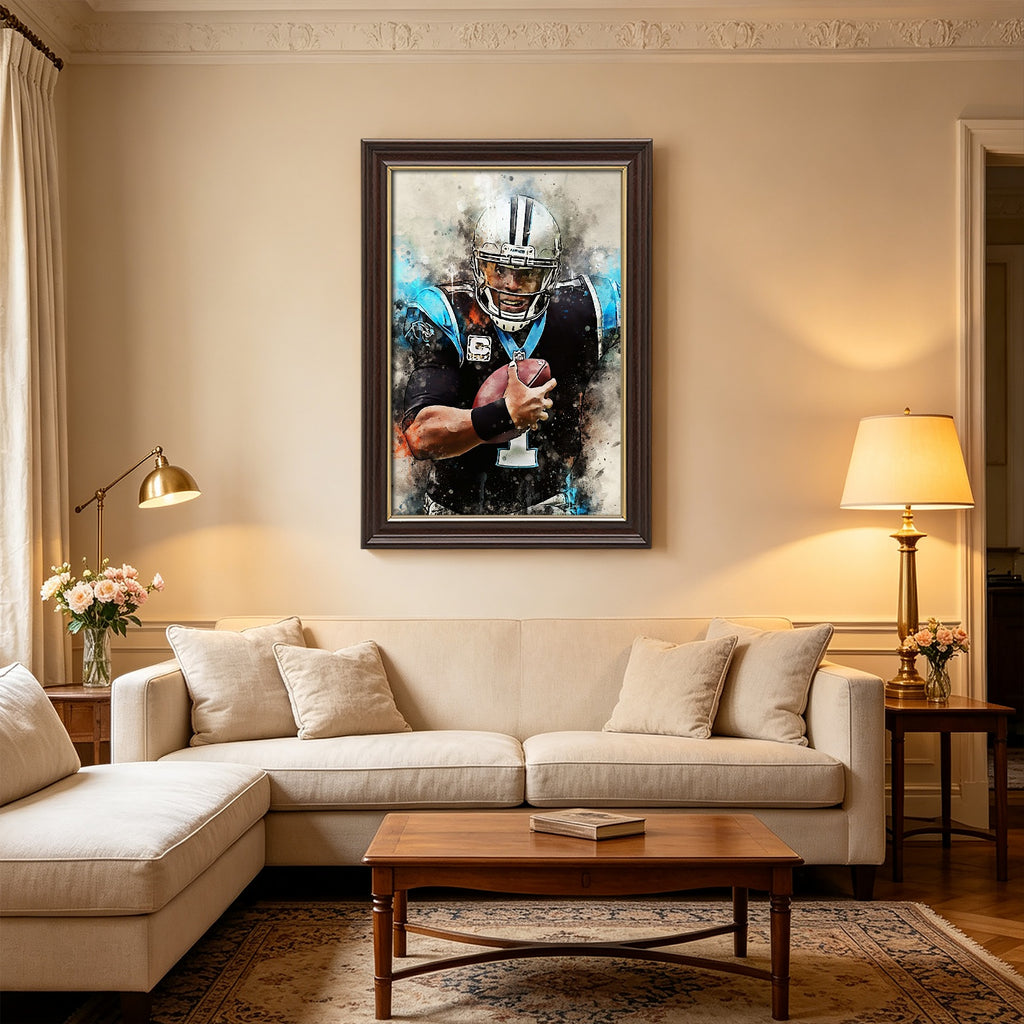 Cam Newton Celebrity Sports Art Poster School Dining Room Decoration 0 Canvas Wall Art Poster Decor Gift