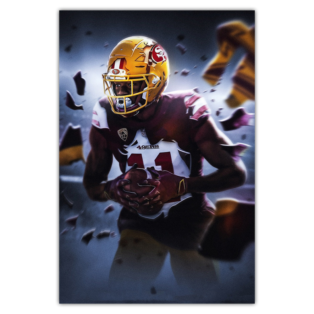 Brandon Aiyuk Art Sports Decorative Poster School Dormitory 1 Canvas Wall Art Poster Decor Gift
