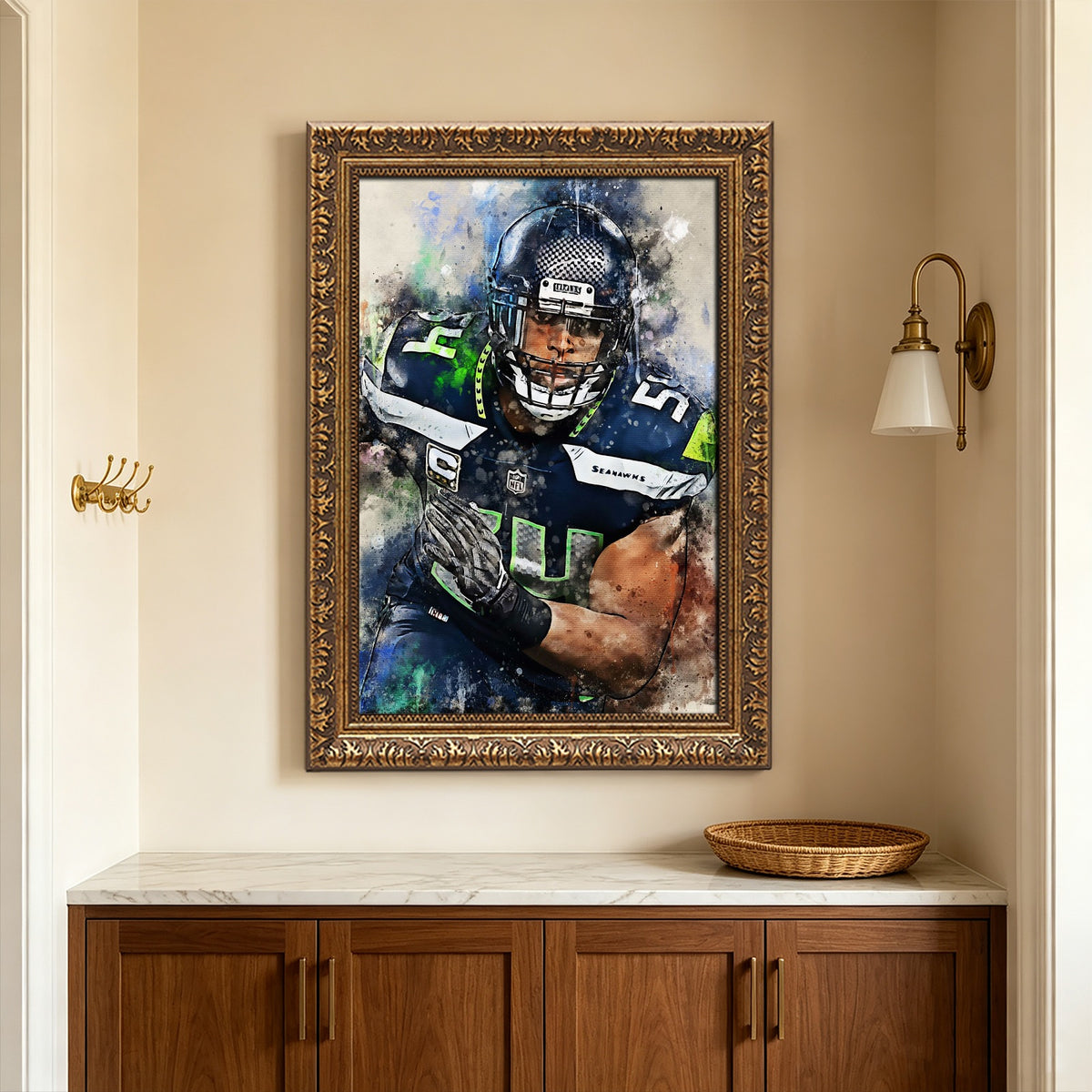 Bobby Wagner Celebrity Sports Art Poster School Dining Room Decoration 1 Canvas Wall Art Poster Decor Gift