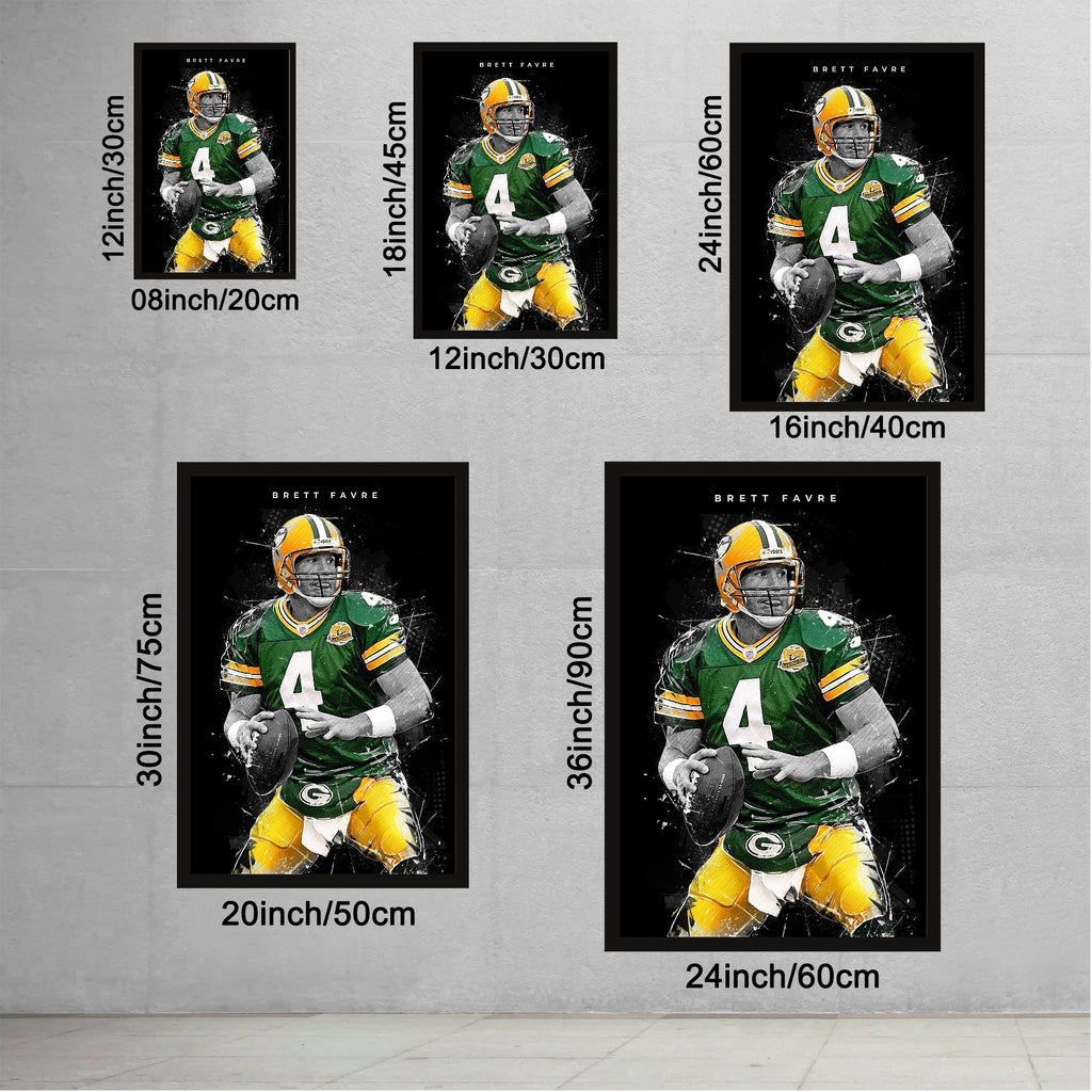 Brett Favre Art Poster 1 Canvas Wall Art Poster Decor Gift