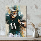 Carson Wentz Celebrity Sports Art Poster School Dining Room Decoration 2 Canvas Wall Art Poster Decor Gift