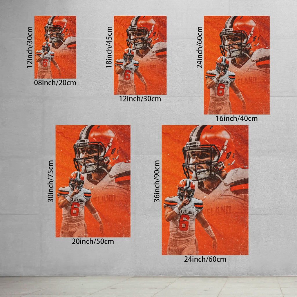Baker Mayfield Sports Celebrity Art Deco Poster 7 Canvas Wall Art Poster Decor Gift