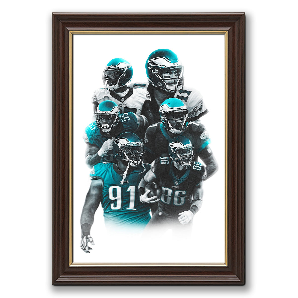 Carson Wentz Alshon Jeffery Art Sports Decorative Poster School Dormitory 6 Canvas Wall Art Poster Decor Gift