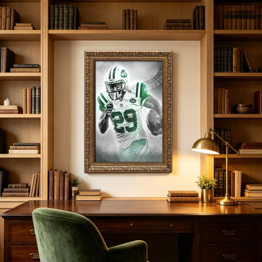 Bilal Powell Art Sports Decorative Poster School Dormitory 0 Canvas Wall Art Poster Decor Gift
