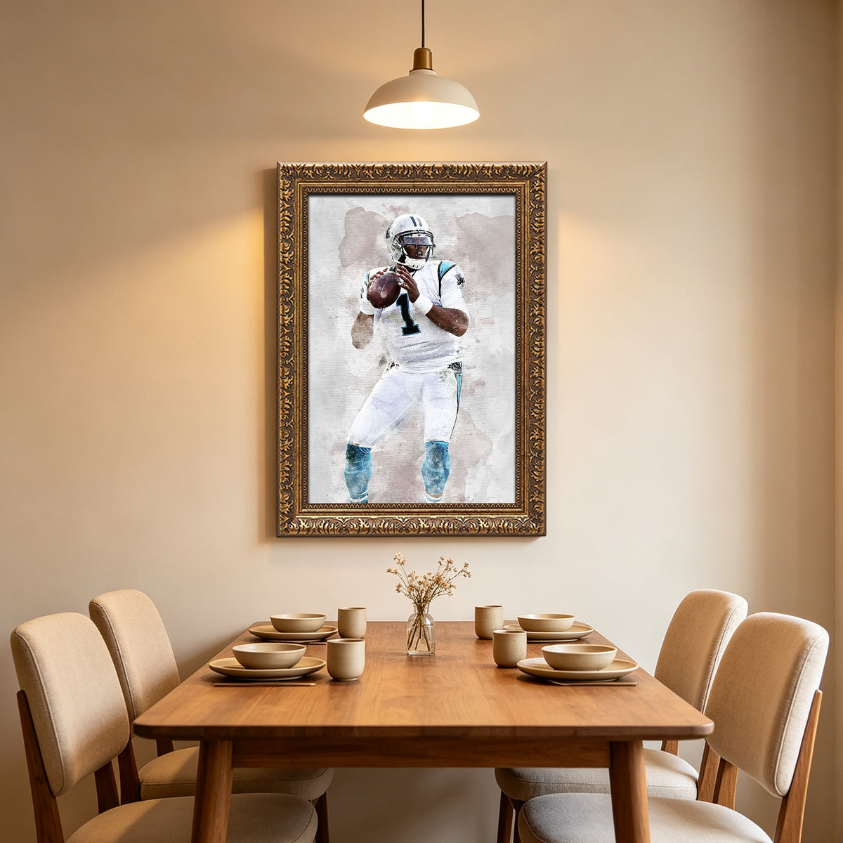 Cam Newton Celebrity Sports Art Poster School Dining Room Decoration 1 Canvas Wall Art Poster Decor Gift