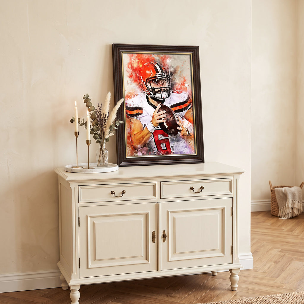 Baker Mayfield Celebrity Sports Art Poster School Dining Room Decoration 12 Canvas Wall Art Poster Decor Gift