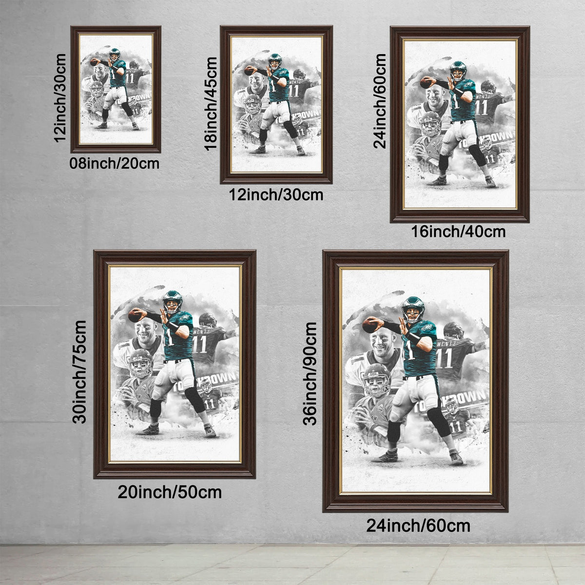 Carson Wentz Art Sports Decorative Poster School Dormitory 1 Canvas Wall Art Poster Decor Gift