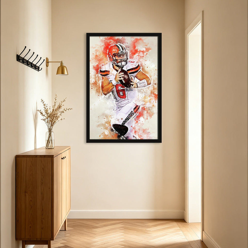 Baker Mayfield Sports Celebrity Art Deco Poster 5 Canvas Wall Art Poster Decor Gift