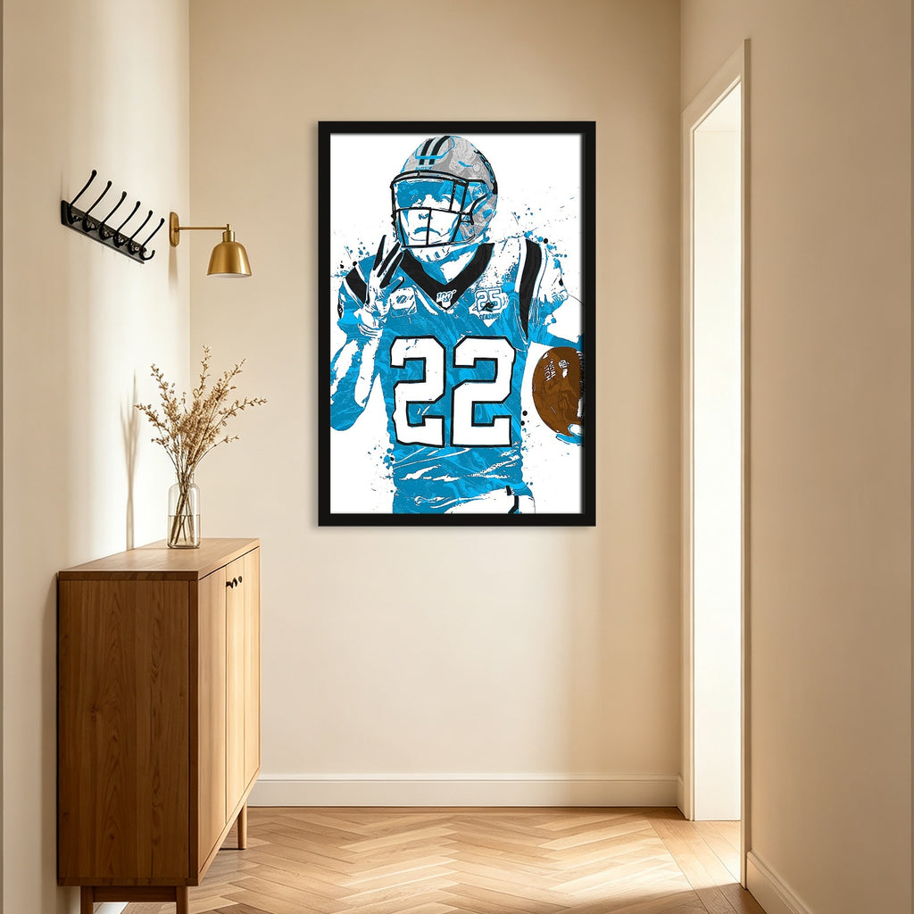 Christian McCaffrey Art Poster 1 Canvas Wall Art Poster Decor Gift