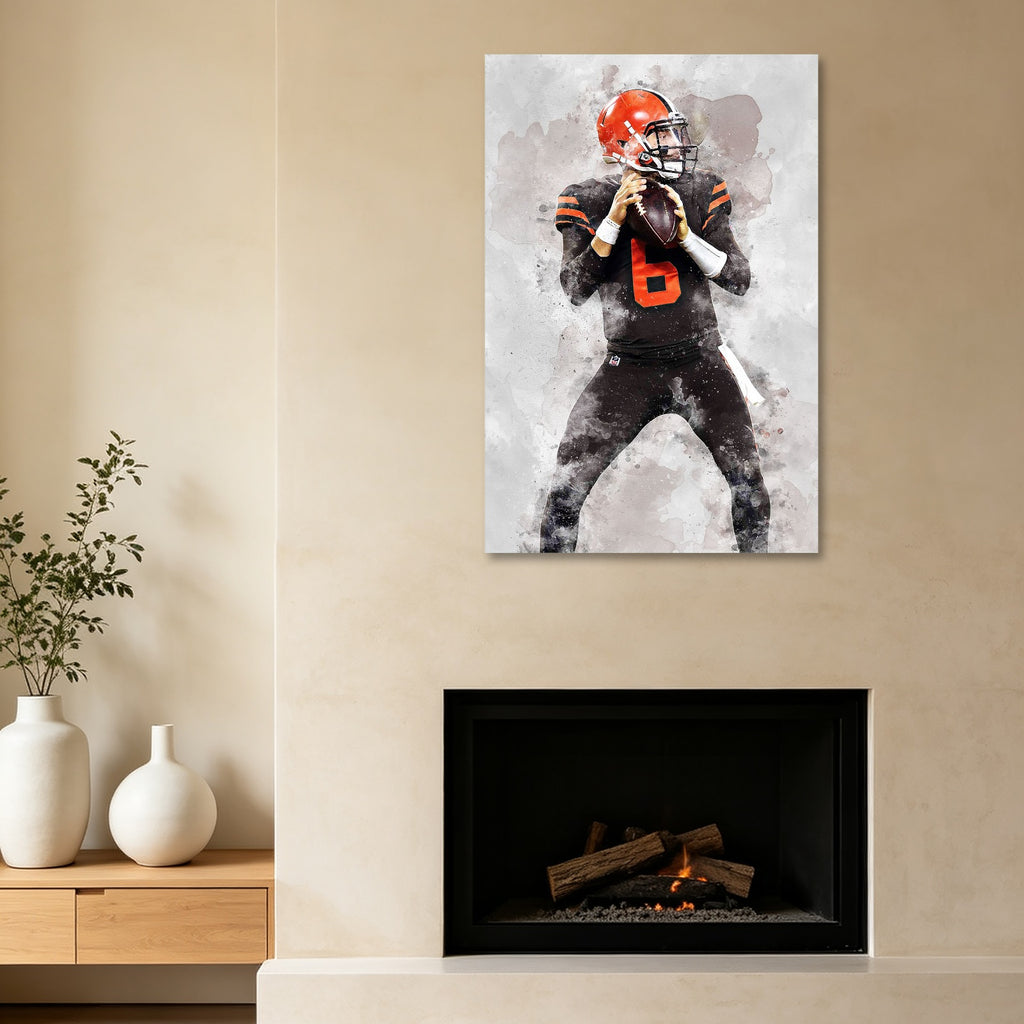 Baker Mayfield Celebrity Sports Art Poster School Dining Room Decoration 6 Canvas Wall Art Poster Decor Gift