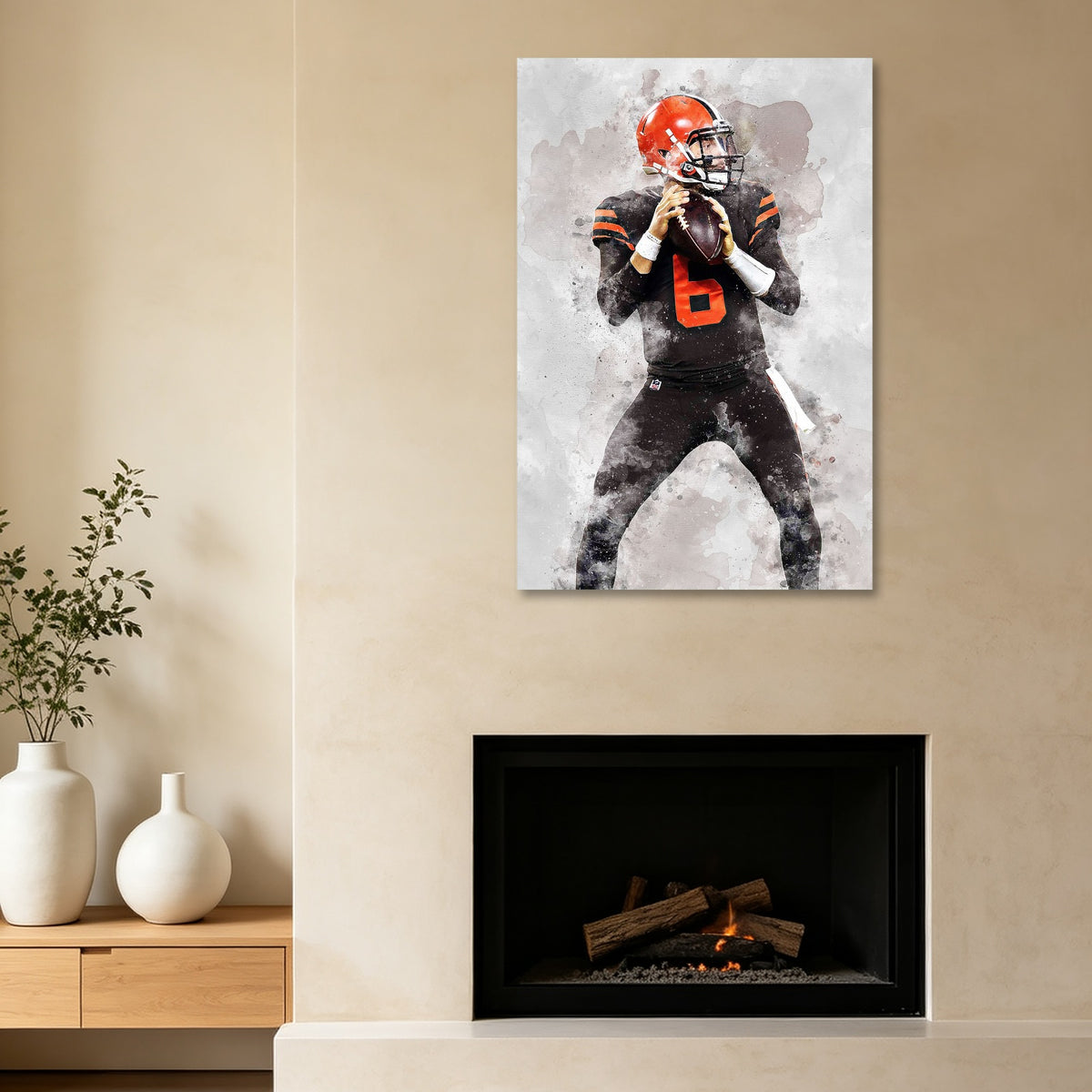 Baker Mayfield Celebrity Sports Art Poster School Dining Room Decoration 6 Canvas Wall Art Poster Decor Gift
