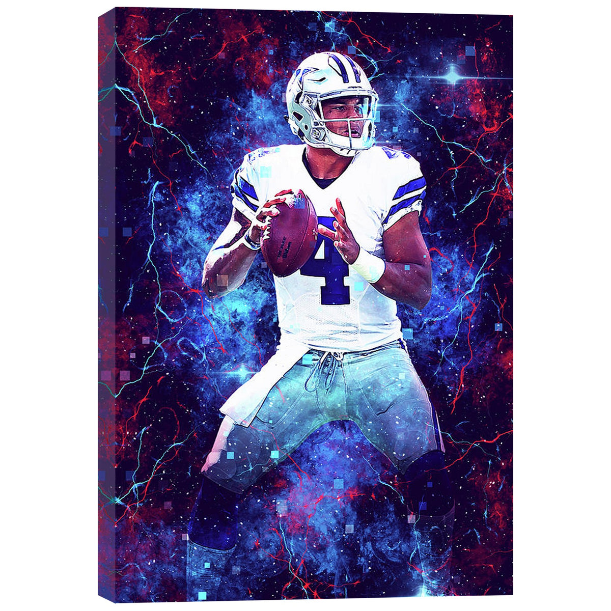 Dak Prescott Sports Celebrity Art Deco Poster 2 Canvas Wall Art Poster Decor Gift