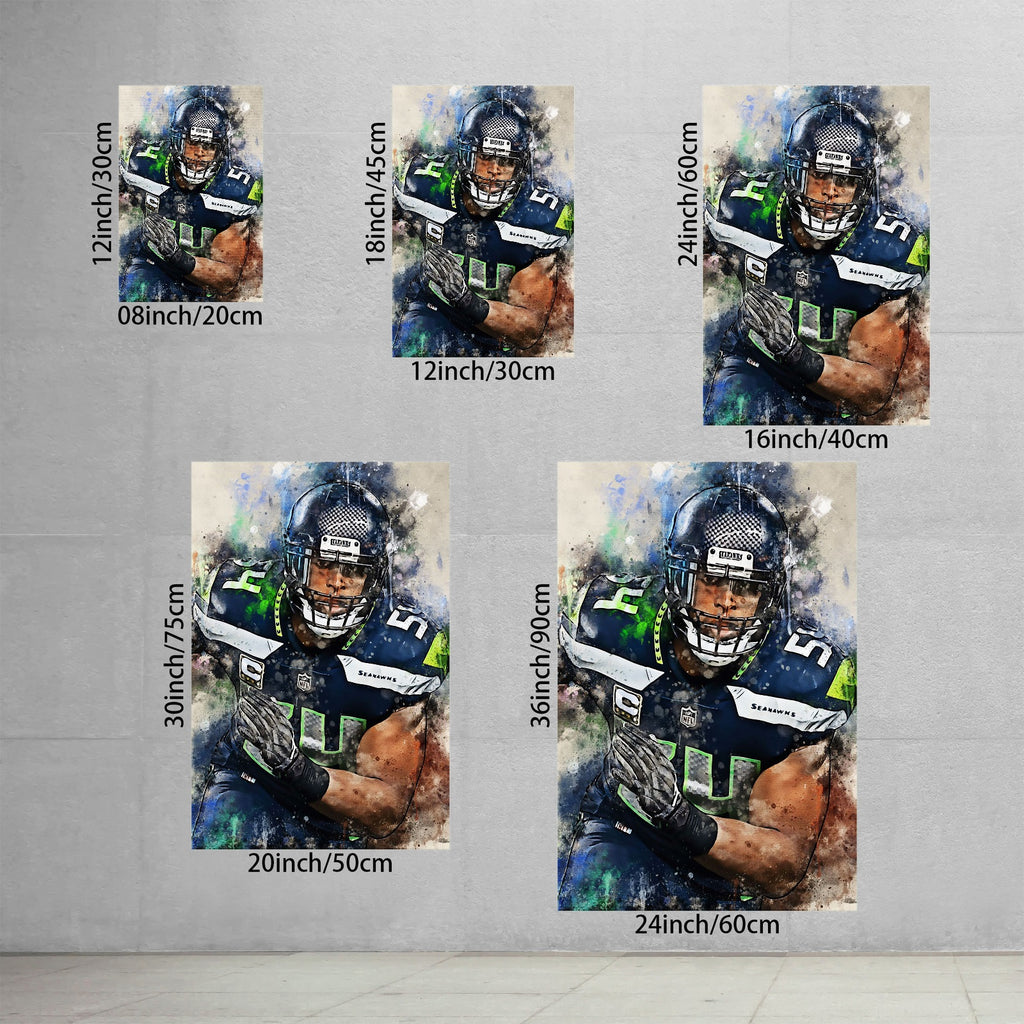 Bobby Wagner Celebrity Sports Art Poster School Dining Room Decoration 1 Canvas Wall Art Poster Decor Gift