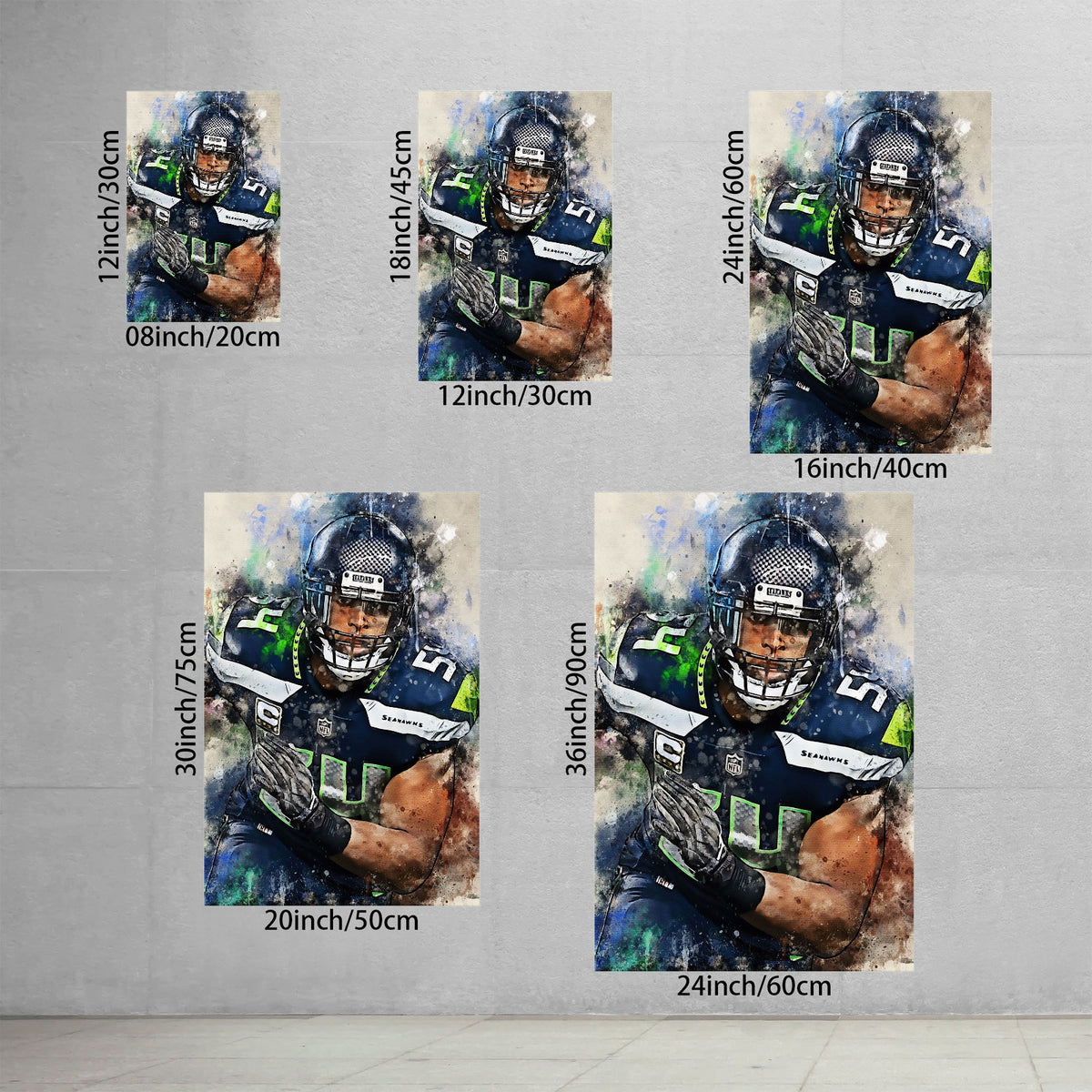 Bobby Wagner Celebrity Sports Art Poster School Dining Room Decoration 1 Canvas Wall Art Poster Decor Gift
