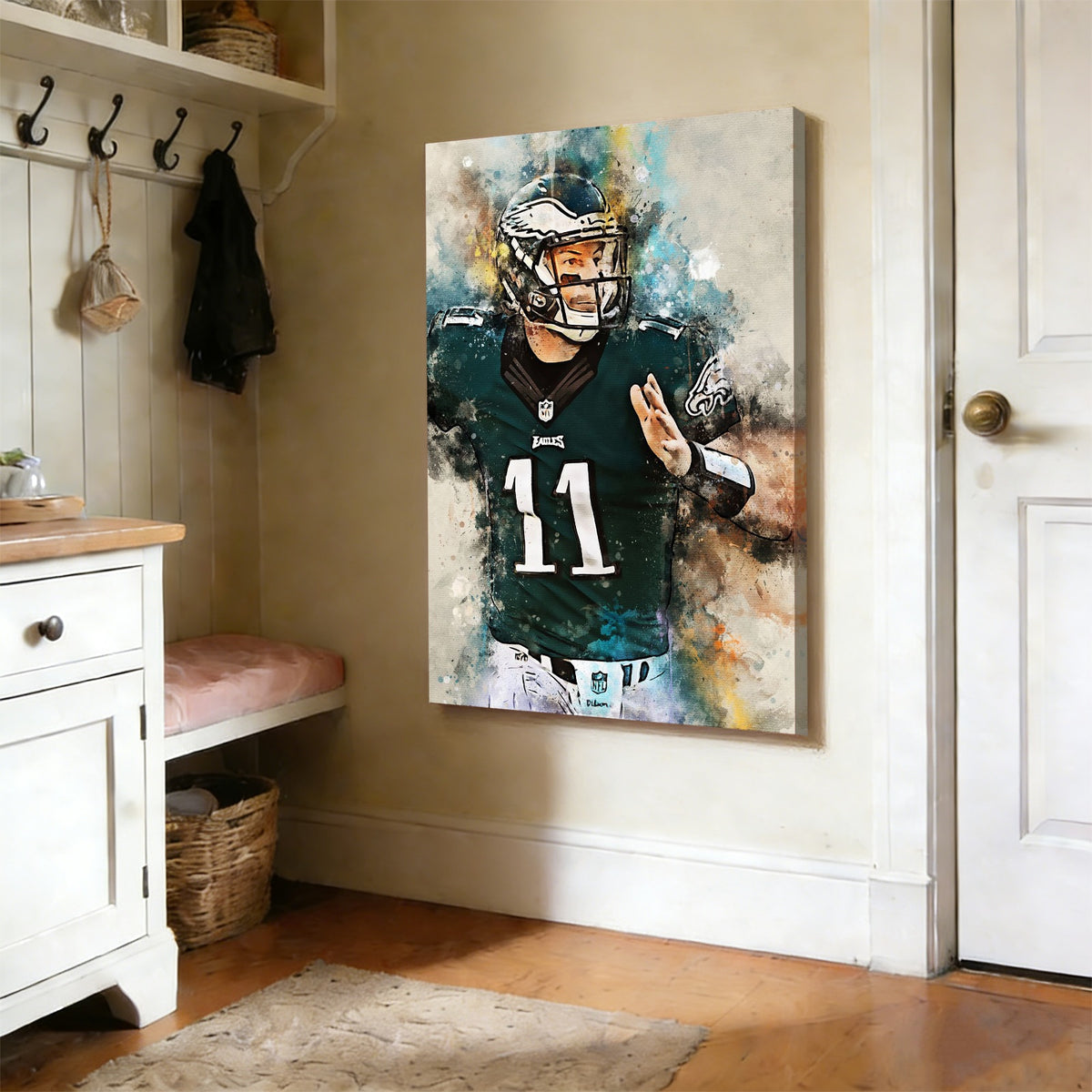 Carson Wentz Celebrity Sports Art Poster School Dining Room Decoration 2 Canvas Wall Art Poster Decor Gift