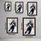 Chris Carson Celebrity Sports Art Poster School Dining Room Decoration 6 Canvas Wall Art Poster Decor Gift