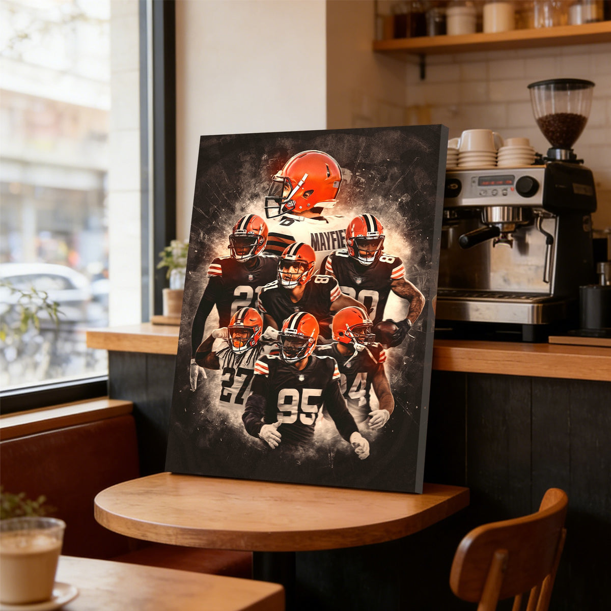 Baker Mayfield Kareem Hunt Austin Hooper Denzel Ward Art Sports Decorative Poster School Dormitory 1 Canvas Wall Art Poster Decor Gift