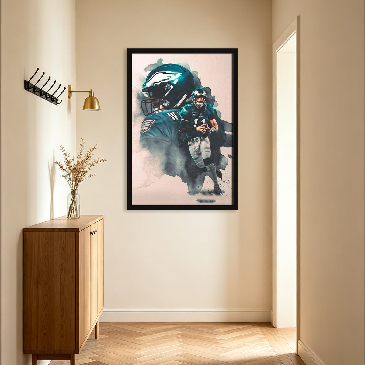 Carson Wentz Art Sports Decorative Poster School Dormitory 3 Canvas Wall Art Poster Decor Gift