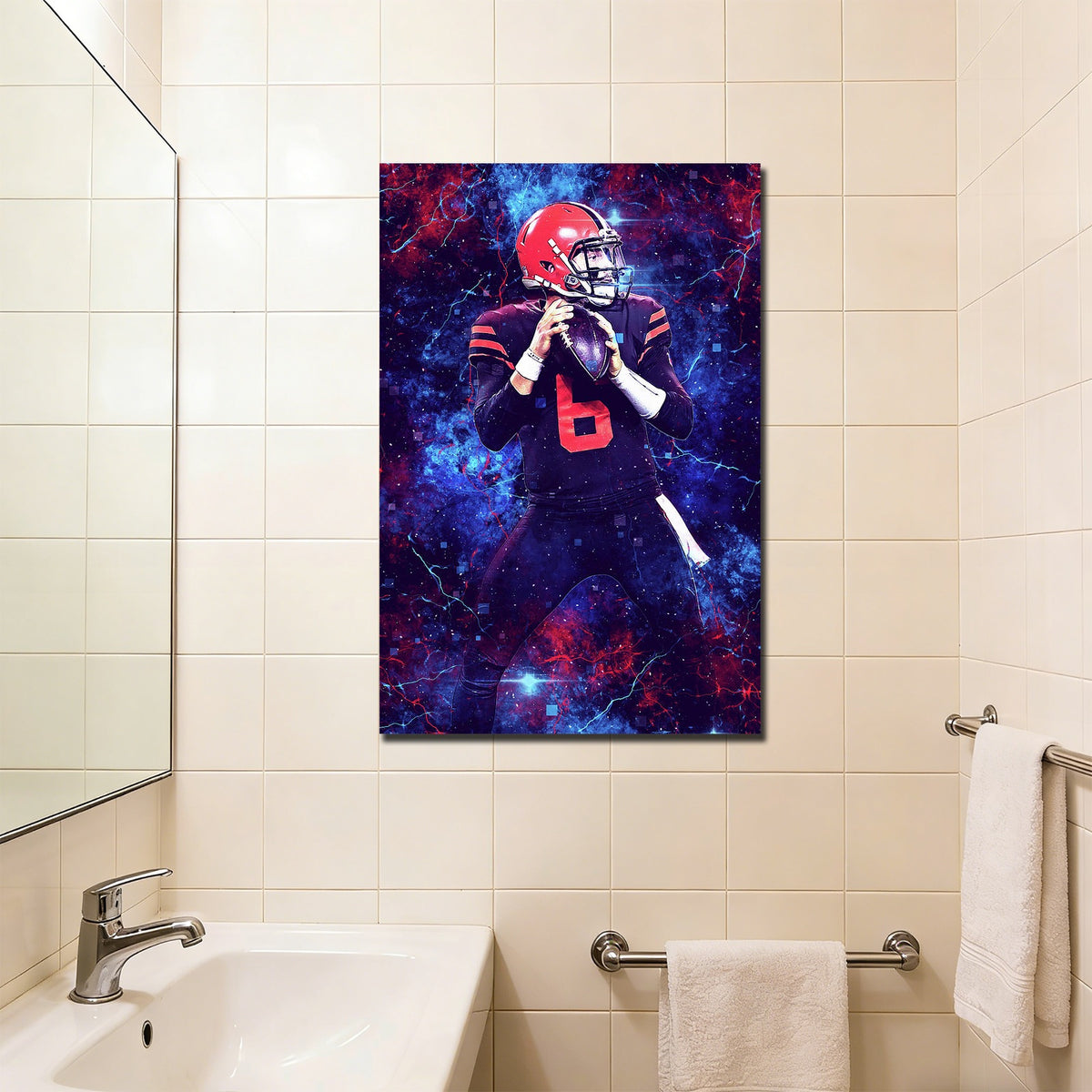 Baker Mayfield Sports Celebrity Art Deco Poster 2 Canvas Wall Art Poster Decor Gift