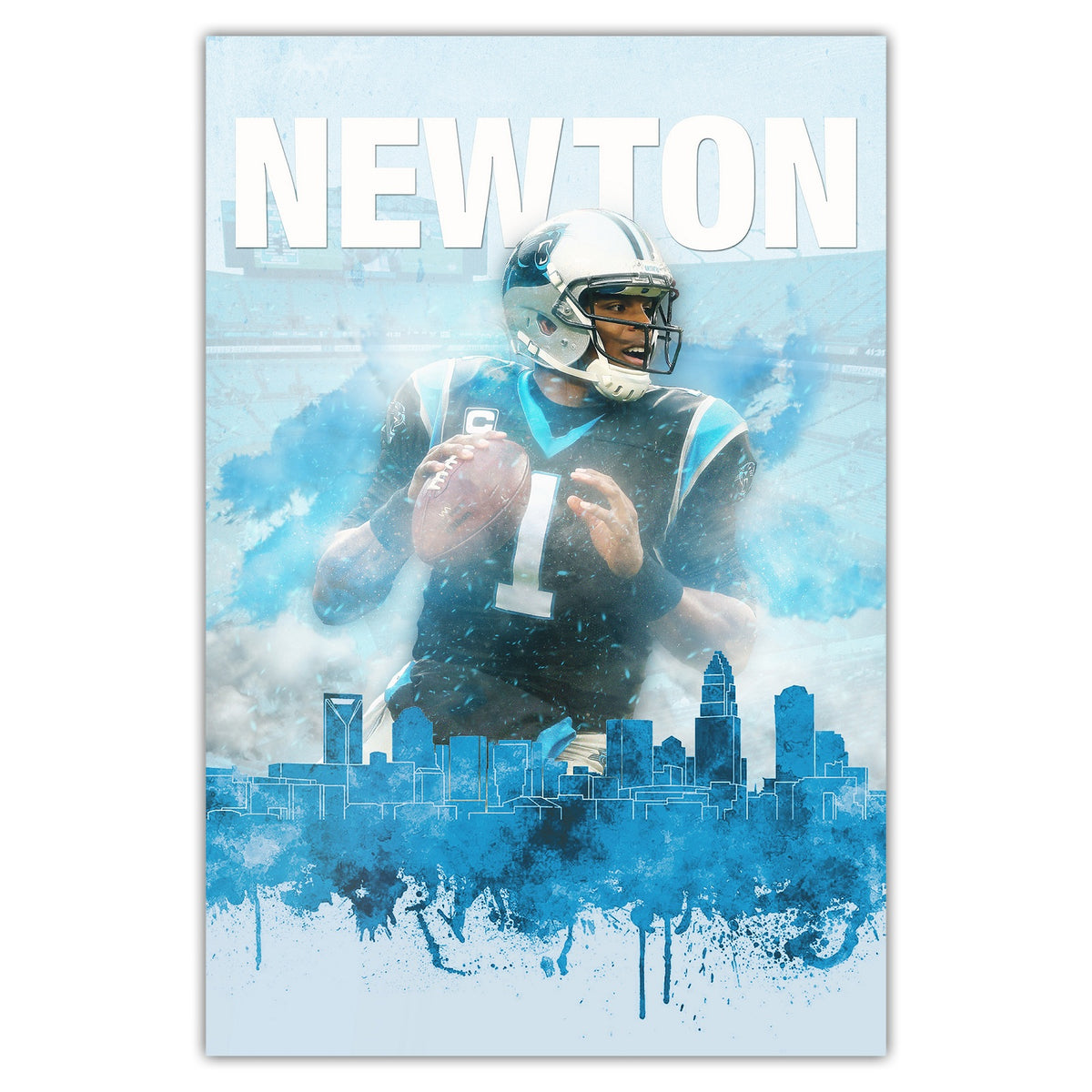 Cam Newton Sports Celebrity Art Deco Poster 4 Canvas Wall Art Poster Decor Gift
