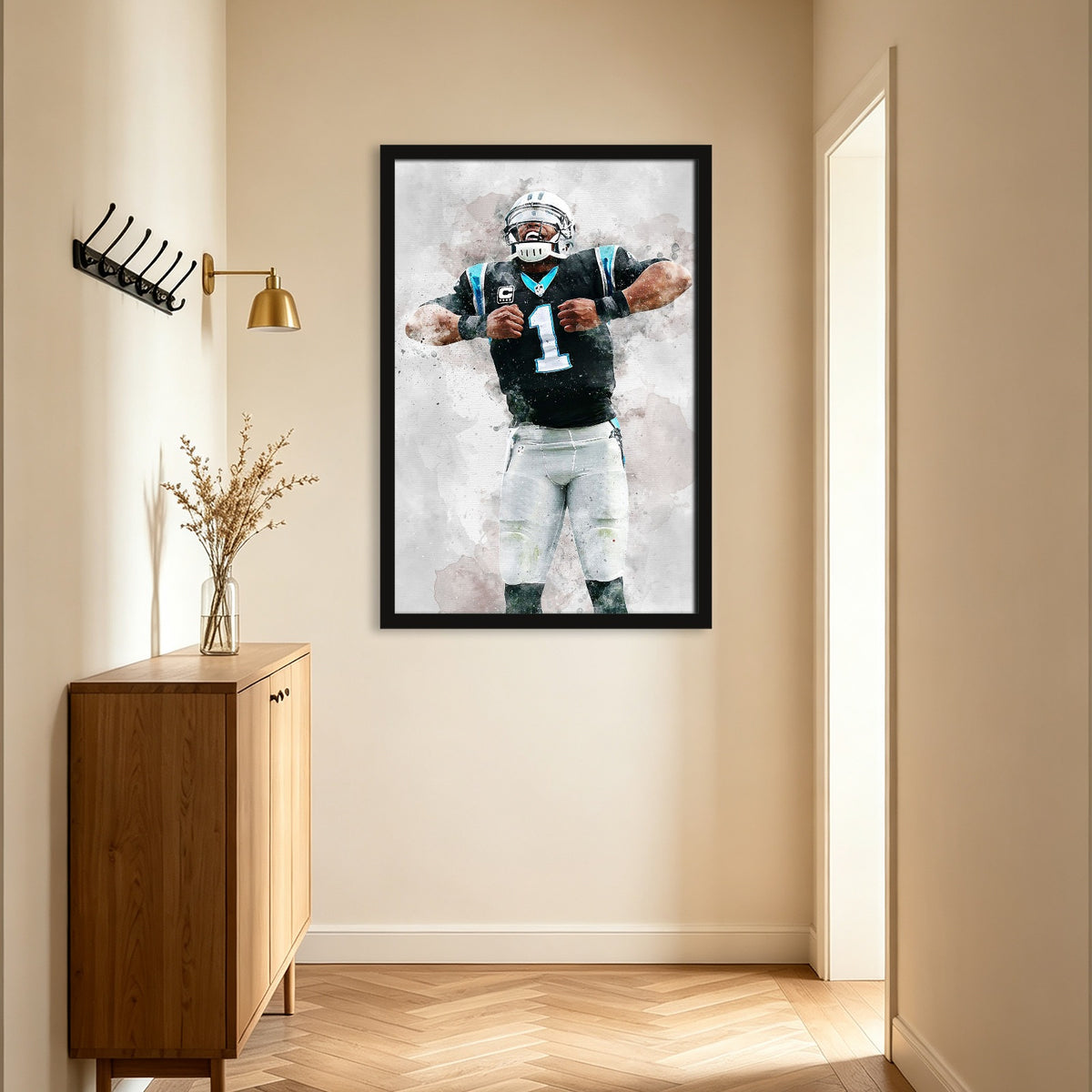 Cam Newton Celebrity Sports Art Poster School Dining Room Decoration 5 Canvas Wall Art Poster Decor Gift