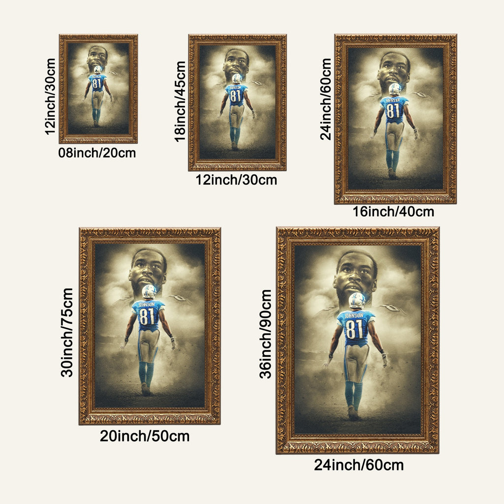 Calvin Johnson Art Sports Decorative Poster School Dormitory 2 Canvas Wall Art Poster Decor Gift