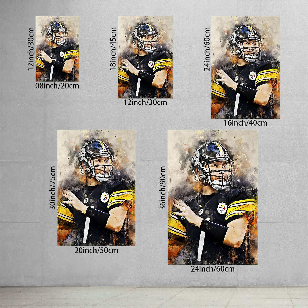 Ben Roethlisberger Celebrity Sports Art Poster School Dining Room Decoration 6 Canvas Wall Art Poster Decor Gift