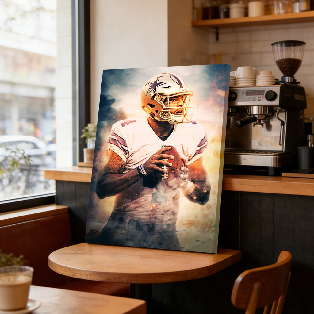 Dak Prescott Celebrity Sports Art Poster School Dining Room Decoration 8 Canvas Wall Art Poster Decor Gift