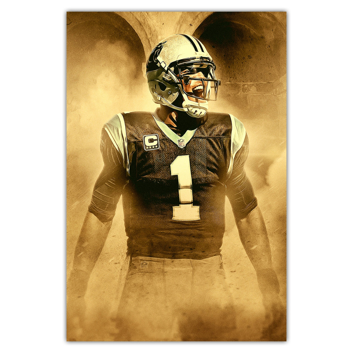 Cam Newton Art Sports Decorative Poster School Dormitory 9 Canvas Wall Art Poster Decor Gift