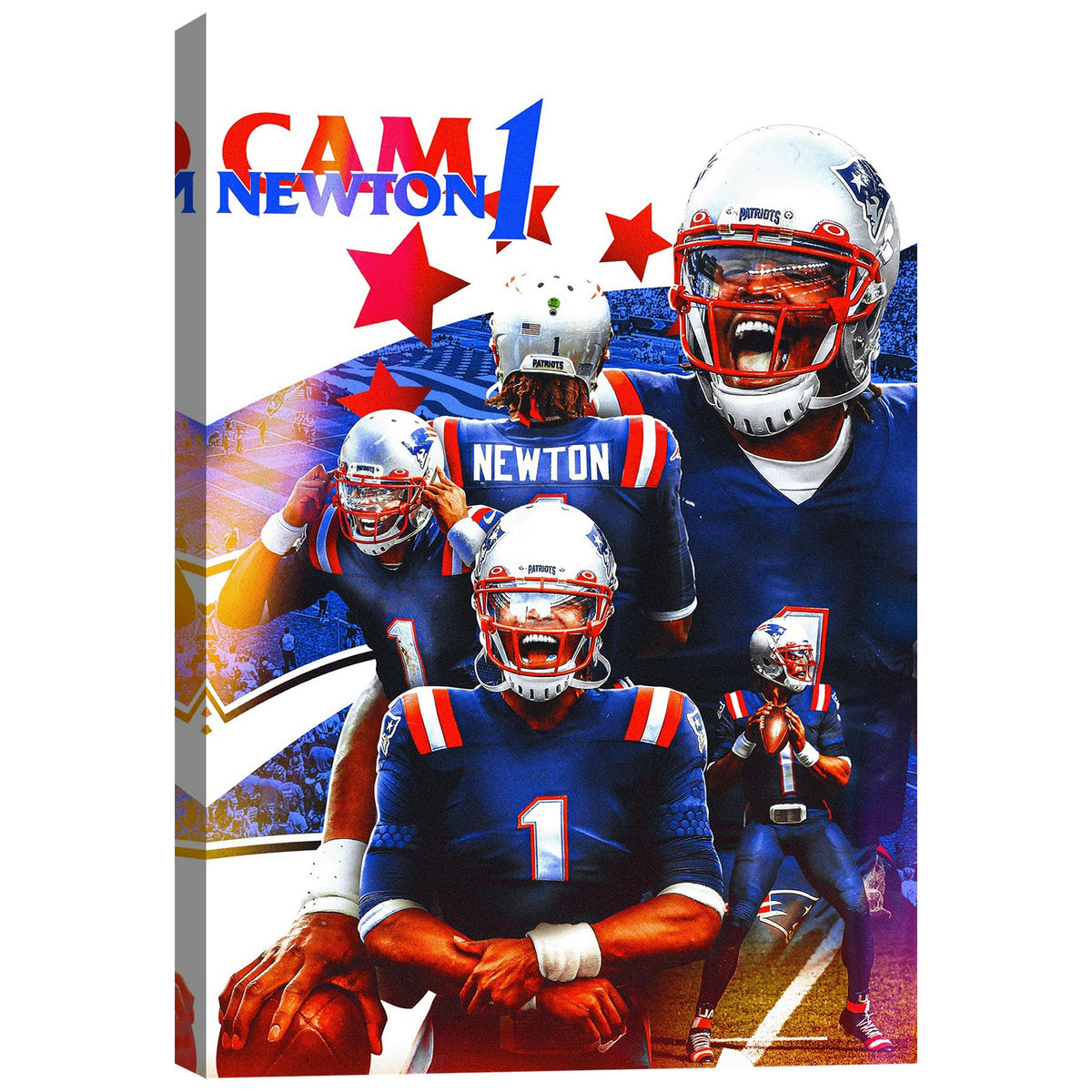 Cam Newton Sports Celebrity Art Deco Poster 1 Canvas Wall Art Poster Decor Gift