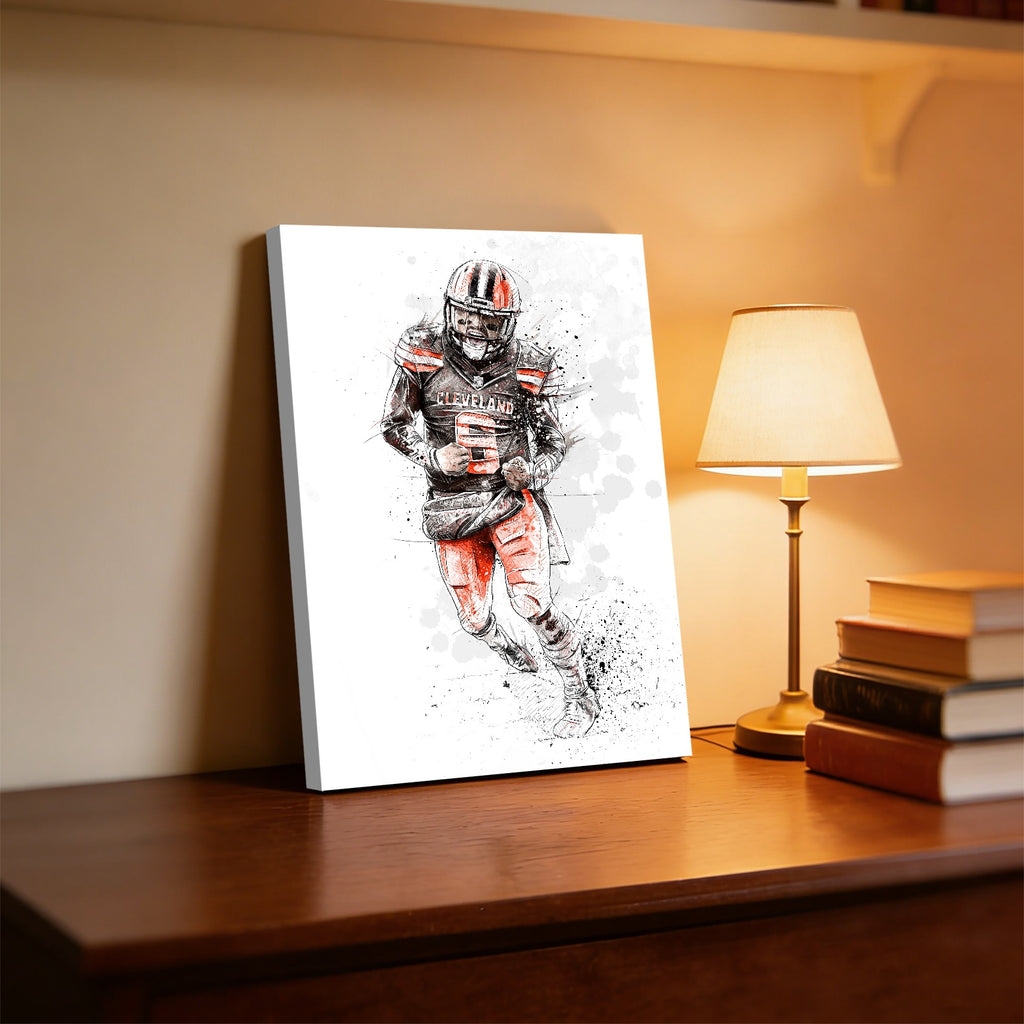 Baker Mayfield Art Sports Decorative Poster School Dormitory 0 Canvas Wall Art Poster Decor Gift